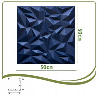Kaseton Ścienny 50x50 Panele Sufitowe 3D GRANATOWY "61" 50x50 AMETYST