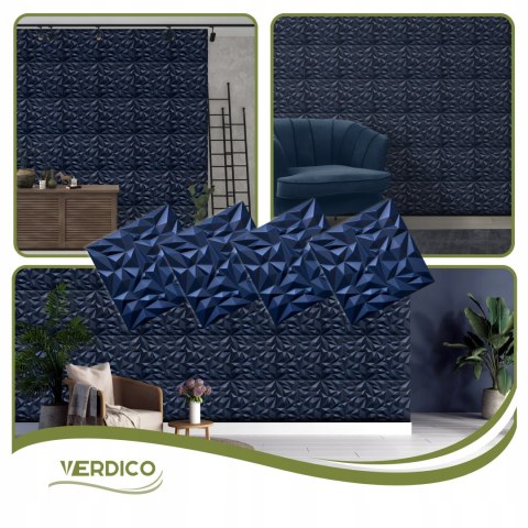 Kaseton Ścienny 50x50 Panele Sufitowe 3D GRANATOWY "61" 50x50 AMETYST