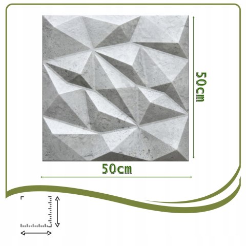 Kaseton Ścienny Sufitowy 3D Beton Architektoniczny Panele 50x50 BRYLANT 69