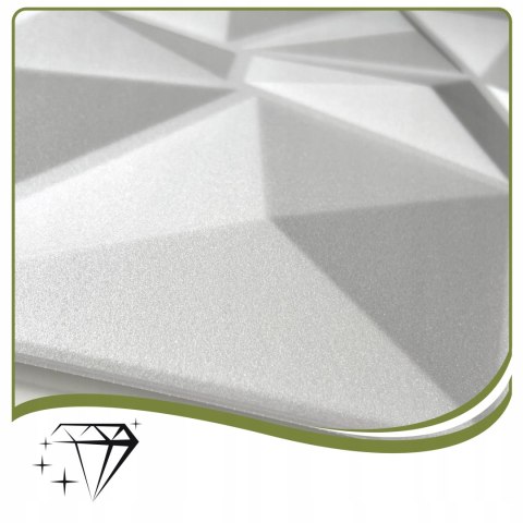 Kaseton Ścienny Sufitowy 3D Biały Panele Ścienne 50x50 0,25m2 BURSZTYN