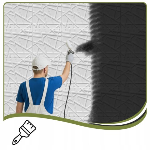 Kaseton Ścienny Sufitowy 3D Biały Panele Ścienne 50x50 0,25m2 LINE
