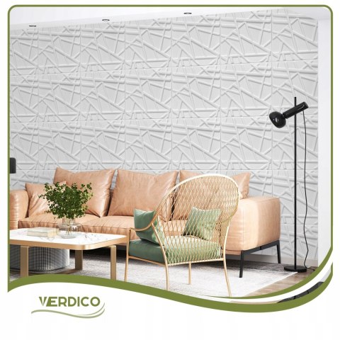 Kaseton Ścienny Sufitowy 3D Biały Panele Ścienne 50x50 0,25m2 LINE