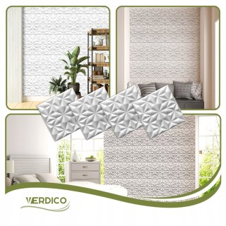 Kaseton Ścienny Sufitowy 3D Biały Panele Ścienne 50x50 0,25m2 ONYX