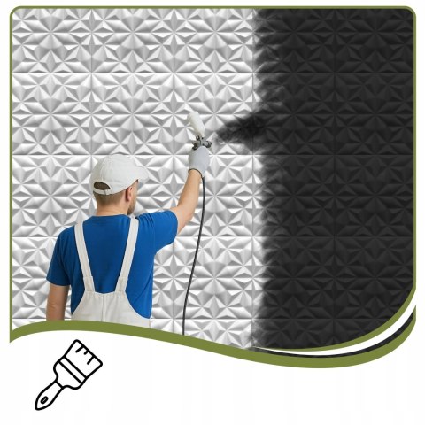 Kaseton Ścienny Sufitowy 3D Biały Panele Ścienne 50x50 0,25m2 ONYX
