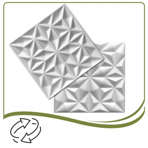 Kaseton Ścienny Sufitowy 3D Biały Panele Ścienne 50x50 0,25m2 ONYX
