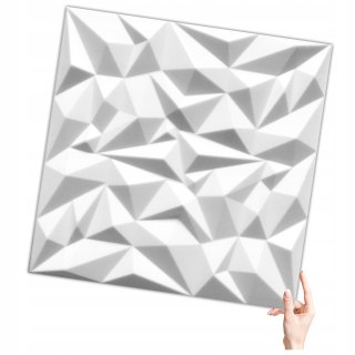 Kaseton Ścienny Sufitowy 3D Biały Panele Ścienne 50x50 0,25m2