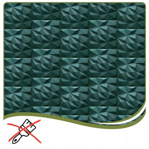 Kaseton Ścienny Sufitowy 3D Butelkowa Zieleń Panele 50x50 0,25m2 BRYLANT