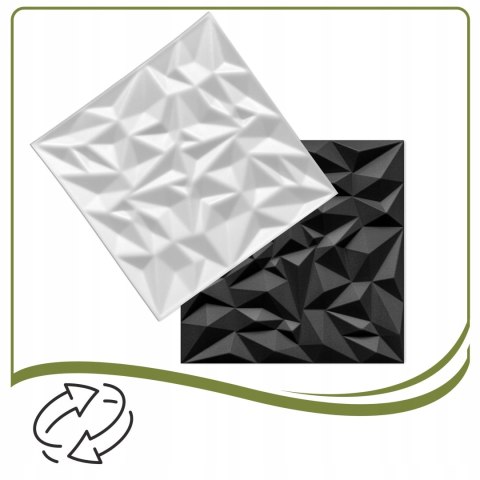Kaseton Ścienny Sufitowy 3D Czarny Panele Ścienne 50x50 0,25m2 AMETYST