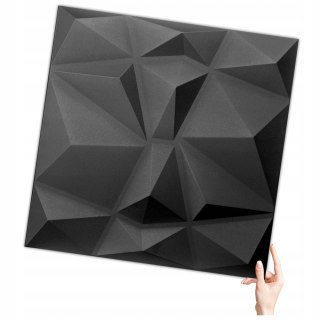 Kaseton Ścienny Sufitowy 3D Czarny Panele Ścienne 50x50 0,25m2 Bursztyn