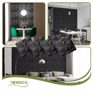 Kaseton Ścienny Sufitowy 3D Czarny Panele Ścienne 50x50 0,25m2 Bursztyn