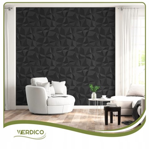 Kaseton Ścienny Sufitowy 3D Czarny Panele Ścienne 50x50 0,25m2 Bursztyn