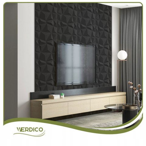 Kaseton Ścienny Sufitowy 3D Czarny Panele Ścienne 50x50 0,25m2 Bursztyn