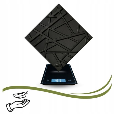 Kaseton Ścienny Sufitowy 3D Czarny Panele Ścienne 50x50 0,25m2 LINE