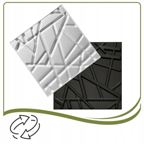 Kaseton Ścienny Sufitowy 3D Czarny Panele Ścienne 50x50 0,25m2 LINE