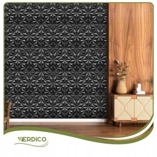 Kaseton Ścienny Sufitowy 3D Czarny Panele Ścienne 50x50 0,25m2 Onyx
