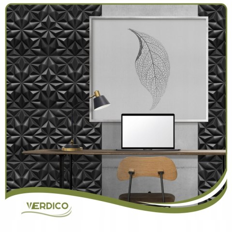 Kaseton Ścienny Sufitowy 3D Czarny Panele Ścienne 50x50 0,25m2 Onyx