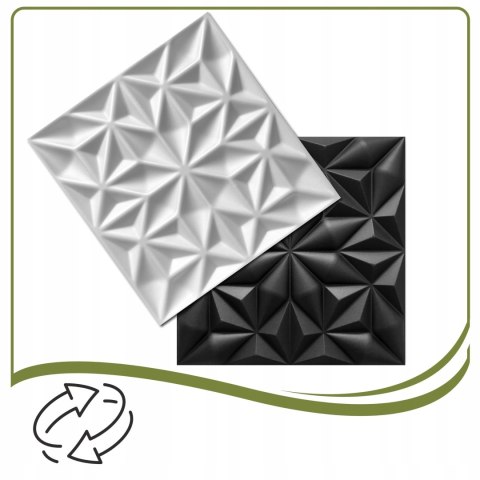 Kaseton Ścienny Sufitowy 3D Czarny Panele Ścienne 50x50 0,25m2 Onyx