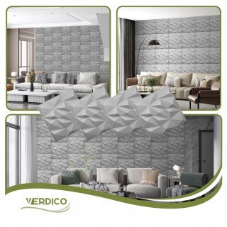 Kaseton Ścienny Sufitowy 3D SZARE Panele Ścienne 50x50 0,25m2 BRYLANT