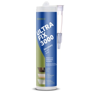 Klej do kasetonów sufitowych i paneli ściennych 3D VERDICO ULTRAFIX3000 280 ml kartusz