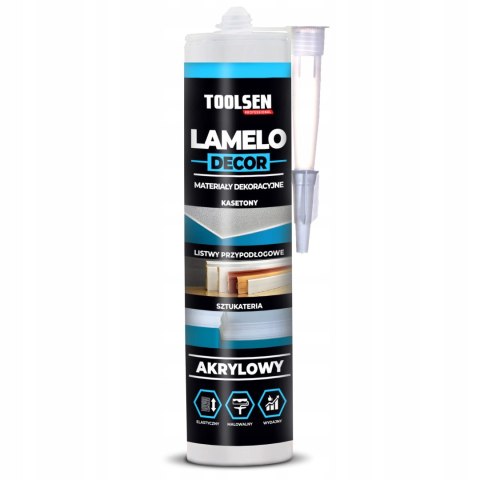 Klej do kasetonów sufitowych i paneli ściennych 3D LAMELLO 310 ml kartusz