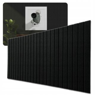 LAMELE Panele ścienne 3D dekoracyjne filc 60x120cm CZARNE 08 + PINEZKI