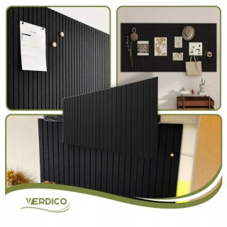 LAMELE Panele ścienne 3D dekoracyjne filc 60x120cm CZARNE 08 + PINEZKI