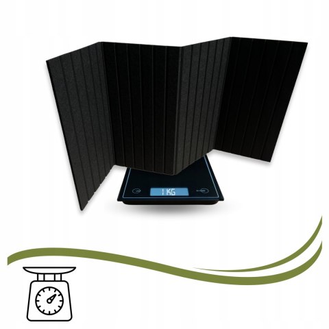 LAMELE Panele ścienne 3D dekoracyjne filc 60x120cm CZARNE 08 + PINEZKI