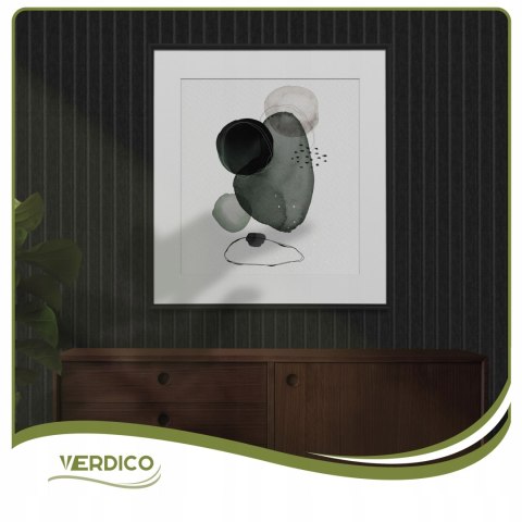 LAMELE Panele ścienne 3D dekoracyjne filc 60x120cm CZARNE 08 + PINEZKI