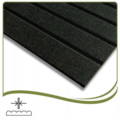 TABLICA FILCOWA LAMELE na NOTATKI 60x120cm CZARNA 08 + PINEZKI