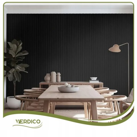 TABLICA FILCOWA LAMELE na NOTATKI 60x120cm CZARNA 08 + PINEZKI