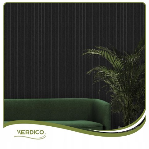 TABLICA FILCOWA LAMELE na NOTATKI 60x120cm CZARNA 08 + PINEZKI