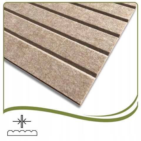 TABLICA FILCOWA LAMELE na plan lekcji 60x120cm filc CIEMNY BEŻ 29 + PINEZKI