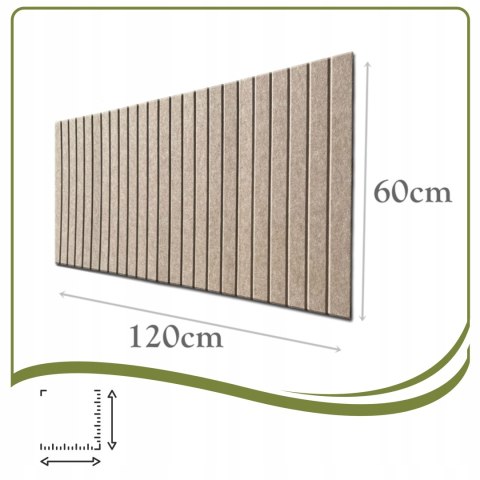 TABLICA FILCOWA LAMELE na plan lekcji 60x120cm filc CIEMNY BEŻ 29 + PINEZKI