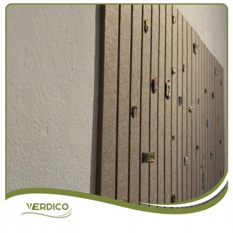 TABLICA FILCOWA LAMELE na plan lekcji 60x120cm filc CIEMNY BEŻ 29 + PINEZKI