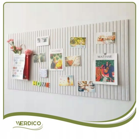 TABLICA FILCOWA LAMELE na plan lekcji 60x120cm filc Jasny BEŻ 03 + PINEZKI
