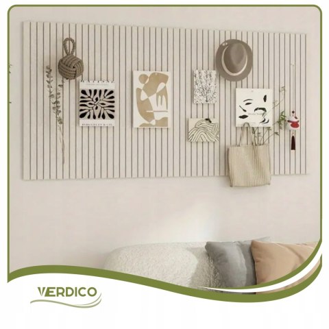 TABLICA FILCOWA LAMELE na plan lekcji 60x120cm filc Jasny BEŻ 03 + PINEZKI