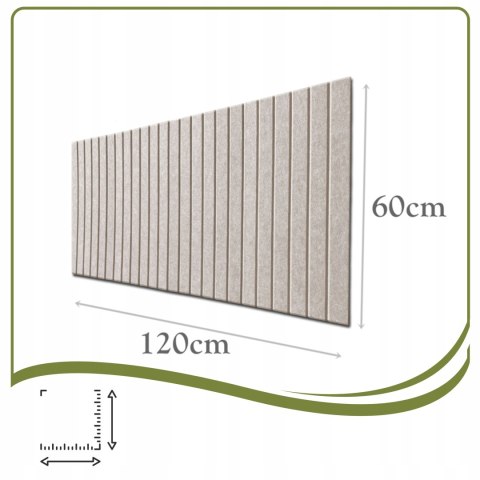 TABLICA FILCOWA LAMELE na plan lekcji 60x120cm filc Jasny BEŻ 03 + PINEZKI