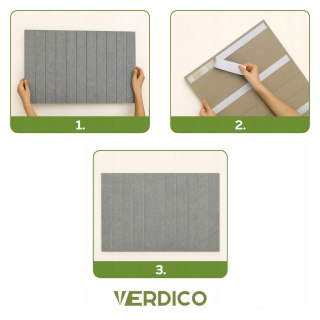 TABLICA FILCOWA LAMELE na plan lekcji 60x120cm filc SZARA 38 + PINEZKI