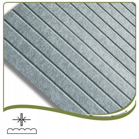 TABLICA FILCOWA LAMELE na plan lekcji 60x120cm filc SZARA 38 + PINEZKI