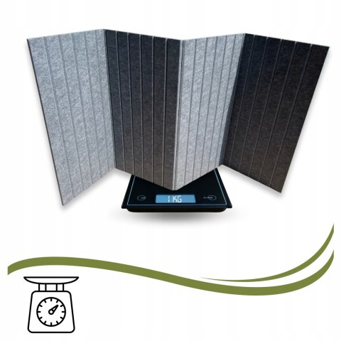 TABLICA FILCOWA LAMELE na plan lekcji 60x120cm filc SZARA 38 + PINEZKI