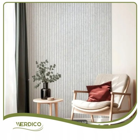 TABLICA FILCOWA LAMELE na plan lekcji 60x120cm filc SZARA 38 + PINEZKI